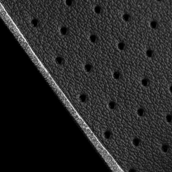 Black Perforated Leatherette Material