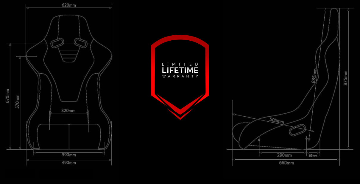 FALCON-R Series Fixed Back Bucket FRP Composite Seat