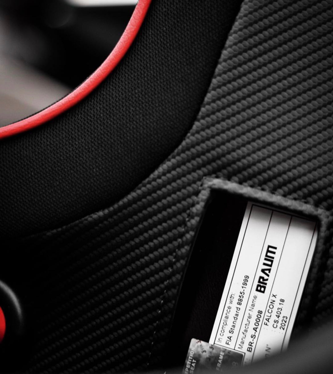 FALCON-X Series FIA Certified Fixed Back Racing Seat