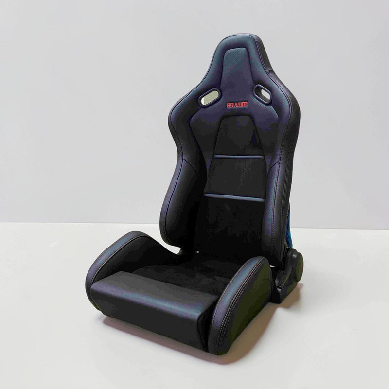 FALCON S Series Sport Reclinable Seats - Black Leatherette / Alcantara Inserts / Honeycomb Carbon Fiber Composite  [Opened Box]