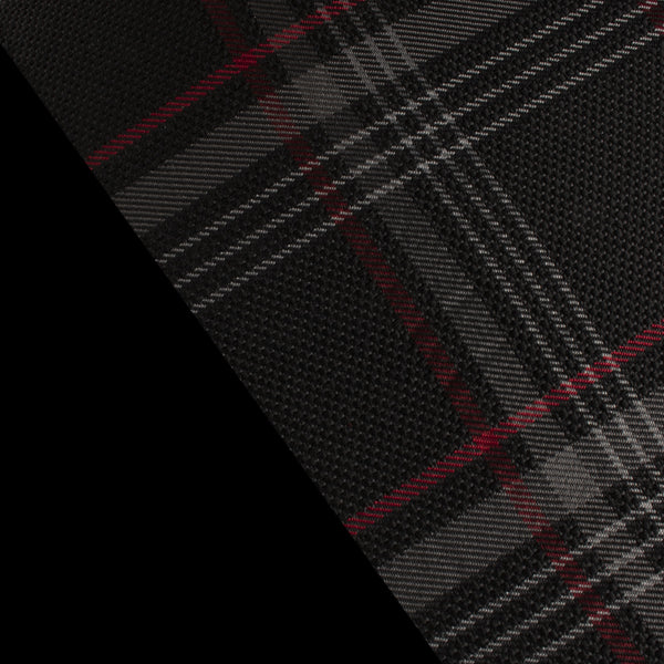Black & Red Plaid Fabric Material